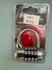 Master Lock Padlock 1523D 4 - Digit Combination Number Lock - Black $20 NEW #124