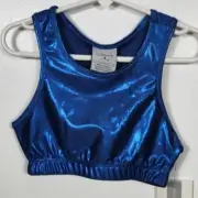 Danskin Gymnastics Girls Size I (6x-7) Royal Blue Basics Bra Top