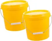 CHILDWEET 2pcs Plastic Water Bucket with Lid Multipurpose Storage Container for Home Use Leak Liquids and Cleaning Products Capacity