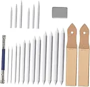 GLSTOY Sketching Drawing Kit 22 Piece Set Including Charcoal Pencil Colour Pencil Smudge Pen for Artists Random