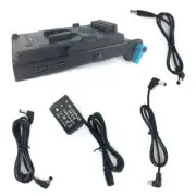 V-lock V mount Power Plate + DR-E18 Dummy Battery + Rod Clamp for Canon LP-E17