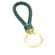 [BOTTEGA VENETA] BOTTEGA VENETA Intreccio leather key ring Woman One Size One Size Green