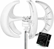 24V,12000W Vertical Wind Power Turbine Generator Kit,12V 24V 48V 220V 3 Blades Vertical Axis Windmill for Home Street Lamps with Charge Controlle (White)