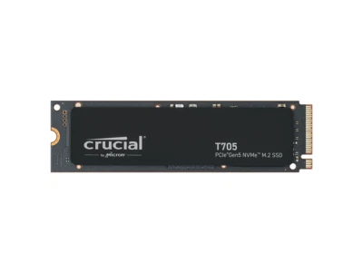 Crucial T705 1TB PCIe Gen5 NVMe M.2 SSD - Up to 13,600 MB/s - Game Ready - Inter