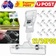 Clear Shelf Clamp Price Label Tag Holders POP Advertising Clips Sign Display
