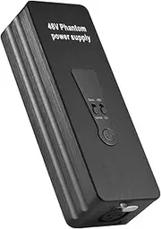 48V/12V Phan Power Supply for Condenser Microphones Mic Preamp Plug and Play Portable Phan Power Low Noise and Ference- Up to About 18H W Time Views Black