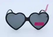 Betsey Johnson Black Double Heart Womens Sunglasses 100%UVA/UVB 52070FBJ001