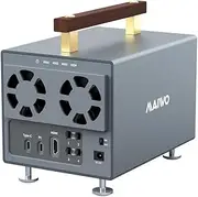 4 Bay 3.5 inch SATA Hard Drive Enclosure USB-C 10Gbps, 88TB Capacity, Support 4K HD-MI/Type-C Expansion/Daisy Chain/External HDD Enclosure,12V/7A Power Supply