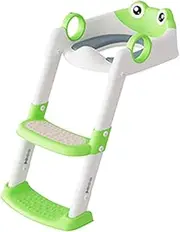 Ancsttu Kids Toilet Seat | 2 in 1 Training Seat with Step Stool Ladder,Safe Potty Adjustable Height, Foldable Toilet Easy to Clean for Toddler Boys Girls