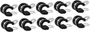 10Pcs Rubber Cushioned Cable Clamp Pipe Clamp for Secure Fixing Shaped Buffer Clip with Flexibility Salt Resistant Design