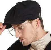 [Clakllie] Newsboy Cap Baker Boy Hat Flat Caps 8 Panel Peaky Herringbone Gatsby Hat Ivy Irish Cap for Men Women Driving Cap
