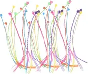 Beaupretty 36Pcs Rainbow Hair Extensions for Easy to Use Hair Accessories for Lightweight Ponytail Extensions for Cosplay Party and Dress Up Fun