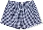 [Meiweileya] Y2k Women Pajamas Shorts Low Rise Pj Sleep Shorts Plaid Boxer Sleeping Shorts Sleepwear Micro Bottoms Lounge Shorts