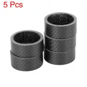 5pcs Headset Spacer Matte Black Fit 1 1/8 Inch Stem for Bikes Bicycle 15mm