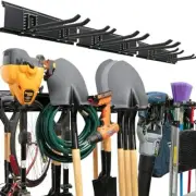 Garage Tool Organizer Wall Mount - Sturdy Storage Rack 48" Carbon Steel Black