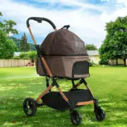 I.Pet Pet Stroller, 3 in 1 Double Cat Dog Carrier Backpack Travel Strollers P...