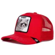 Sticky Bandit Hat Raccoon Red Goorin Bros Trucker Farm Hat Kids Adjustable OSFM