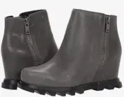 NIB SOREL Women's Joan of Arctic Wedge III Zip in Quarry