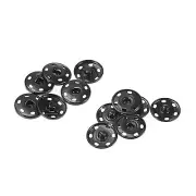 Snap Buttons, 25mm Copper Sew-on Press Button Fastener Black 20 Sets