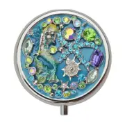 KIRKS FOLLY DREAMY MERMAID MAGIC PILL BOX ~ silvertone - NEW!!!