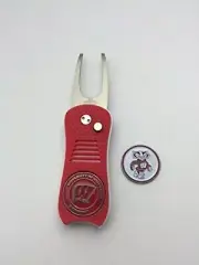 Wisconsin Badgers Switchblade Divot Tool, BONUS Marker, NEW