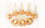 HANDBELL 8PCS COPPER HAND BELLS 8 NOTE HANDBELL SET TRADITIONAL CLAPPER