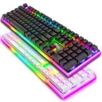 在飛比找Yahoo!奇摩拍賣優惠-現貨 機械鍵盤RK918 RGB機械鍵盤游戲專用青軸黑軸茶軸