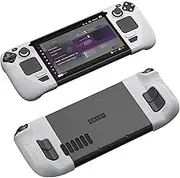 JSAUX Silicone Grip Protection Case Compatible for Steam Deck, Steam Deck GripSkin, GripArmor Silicone Sleeve Set (one Left and one Right) - GP0016 Grey