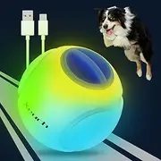 [Xeuch] Light Up Dog Balls, LED Dog Toy Ball Rechargeable, Bounce-Activated Durable Fetch Ball Grow in The Dark, Night Glowing Dogs Toys, Natural Rubber, Color Changing LED, 2.5 inches-Blue