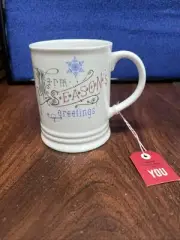 Christmas Coffee Mug, Fringe Studio, 'Warm Seasons Greetings' New with Tag 4.25