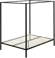 4 Four Poster Queen Bed Frame with Black Finish