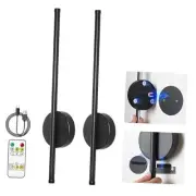 Battery Operated Wall Sconces Set of Two Rechargeable Wireless Wall Light with