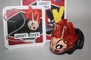 KIDROBOT MINI MARVEL LABBIT GHOST RIDER FLAMES SERIES 1 DESIGNER ART TOY