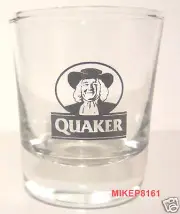 QUAKER OATS LOGO ON A CLEAR SHOT GLASS