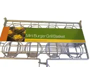 CRATE & BARREL MINI BURGER GRILL BASKET NEW!