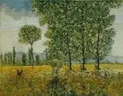 CLAUDE MONET FIELDS IN SPRING Needlepoint Tramme Kit 20" x 16"