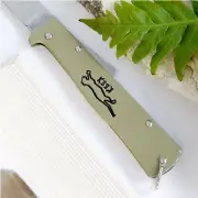 Mercator K55K Otter Messer German Pocket Knife Carbon Steel in Olive Green