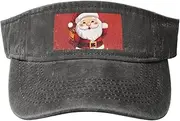 [RLDOBOFE] Sun Visor Hat Adjustable Empty Top Baseball Cap Cartoon Santa Claus Sun Hats for Women Men Sports Hats Summer Beach Cap