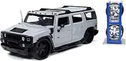 Jada Toys Just Trucks - Hummer H2 with Extra Wheels 1/24 Diecast Model Car, Gray
