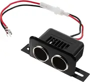 STOBAZA Car Cigarette Lighter Splitter Adapter Plug with Dual Socket Power Extension for Convenient Charging Road Trips Overload Circuit Protection Included