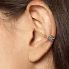 CZ Paved Starburst Bendable Ear Cartilage Daith Tragus Helix Hoop Nose Rings