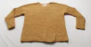 Chloe & Cyrus Girl's Mikey Crew Neck Pullover Sweater AR8 Mustard Large NWT