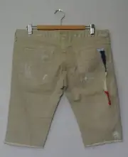 BNWT Vintage SASS & BIDE "Dresdens" Knee Length Denim Shorts in Flax - Size 32 -