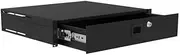 Penn Elcom Aluminium Rack Mount Drawers - 2U, Black, for Servers & Networking Equipment