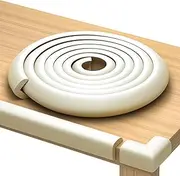 Furniture Edge and Corner Guards | 16.2ft Protective Foam Cushion | 15ft Bumper 4 Adhesive Childsafe Corners | Baby Child Proofing Foam Set and Safe for Table, Fireplace, Countertop | White