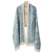 Women's Scarf Pashmina Shawls and Wraps 25x75 Inch Modern-light Blue