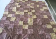 New Machine sewing handmade rayon patchwork size 36"x 42" quilt top