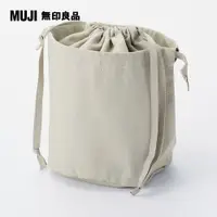 在飛比找PChome24h購物優惠-牛津布便當袋/圓形/米【MUJI 無印良品】