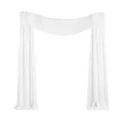 Wedding Arch Draping Fabric 1 Panel 29.5Inch X 19.6Ft White Sheer Chiffon4442