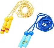 GRIRIW 2Pcs Handle Jump Ropes for Exercising Durable Skipping Ropes Designs for Cardio and Fitness Activities